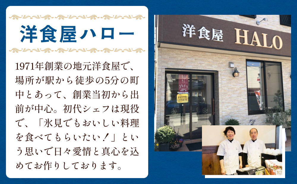 氷見うどん細麺6本入りと洋食屋ハローの氷見カレー4個セット
