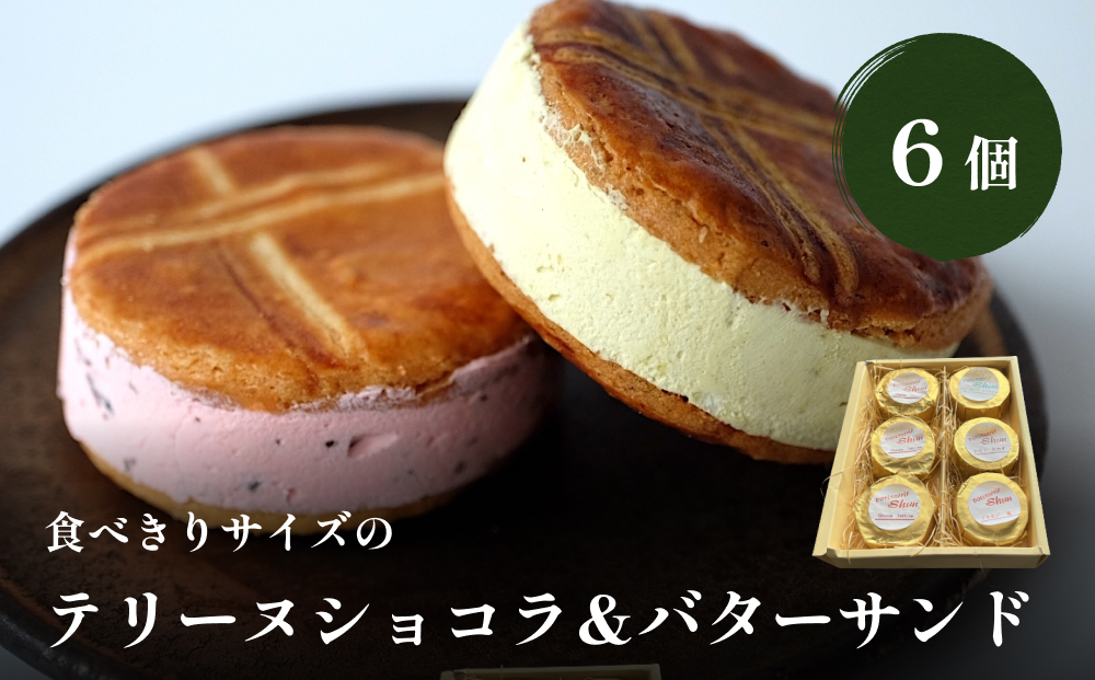 食べきりサイズのテリーヌショコラ&バターサンド６個セット