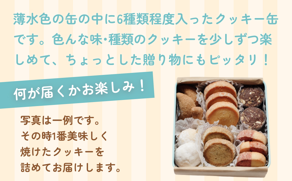 ケーキ屋さんの手作りクッキー缶 ＜詰め合わせ13個-15個＞ 