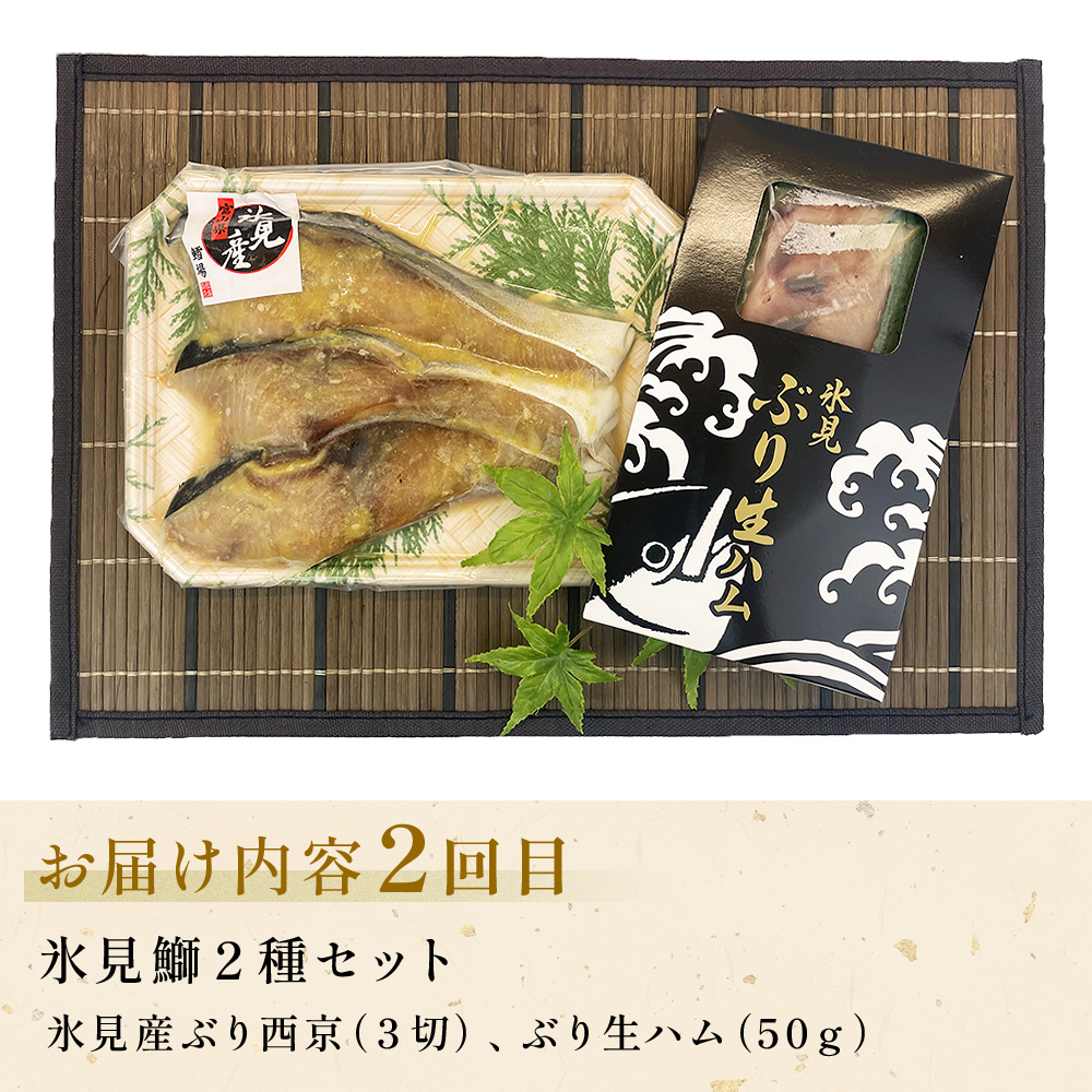 〈3ヶ月連続定期便〉 富山県氷見尽くし！「氷見ぶり」「氷見産干物」「氷見産昆布〆お刺身」など氷見の旨いもんが10種！