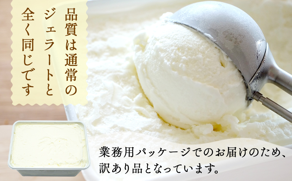 【訳あり プレミアムジェラート】　ジャージーミルク 1L