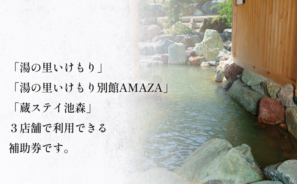 富山県氷見市 湯の里いけもり　利用補助券5,000円分（温泉・宿泊・サウナ・食事） 富山県 氷見市 旅行 観光 宿泊券 宿泊 クーポン チケット 海鮮