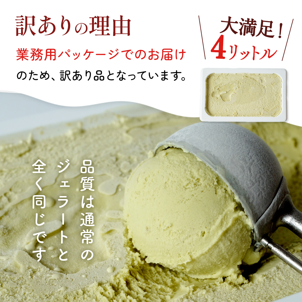 【訳あり】 ジェラート 4L　ミルク