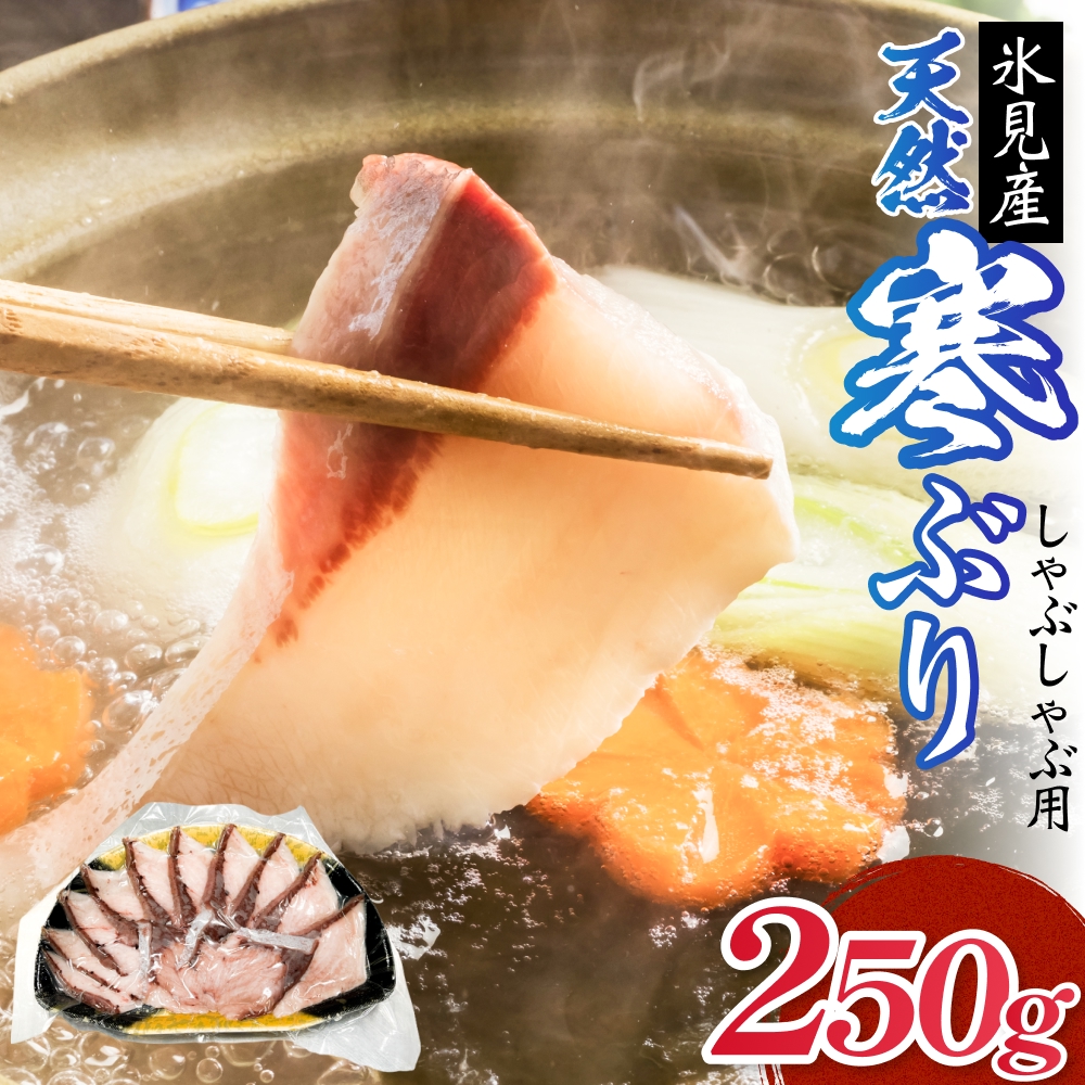 氷見産 天然寒ぶり しゃぶしゃぶ用 250g 富山県 氷見市 ブリ ぶりしゃぶ 鍋