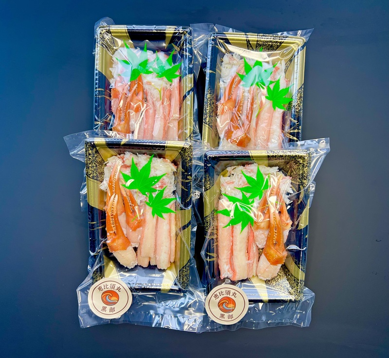 富山湾産カニ 高志の紅ガニ カニむき身朧昆布締め（(爪100ｇ脚100g胸肉100g）計300g 富山県黒部市/紅ズワイ カニ 漁師直販 恵比須丸 郷土食 鮮度抜群 風味豊か かにの昆布締め つまみ