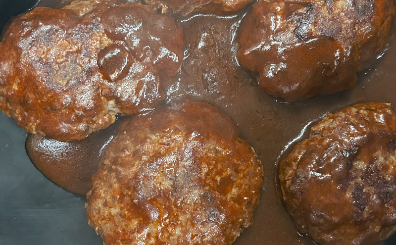 【冷凍】氷見牛と黒部名水ポークのハンバーグ 3個入り ハンバーグ 惣菜 小分け 黒部市　