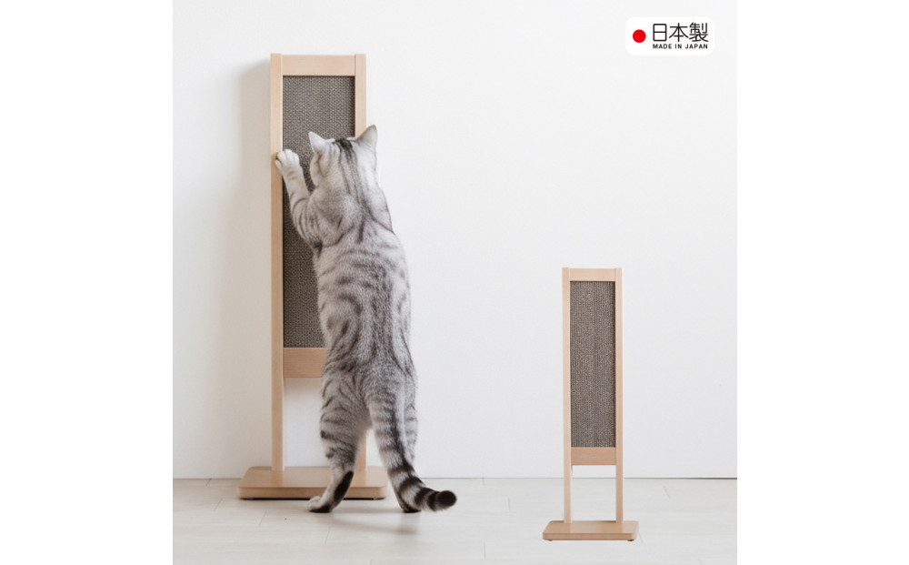 「木製 爪とぎスタンド」