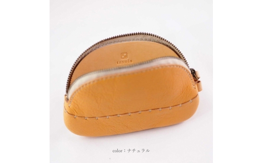 そら豆の小銭入れ　本革　ハンドメイド 財布