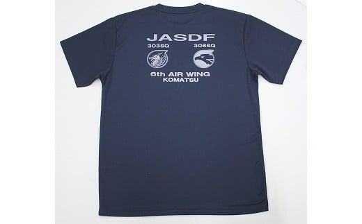 小松基地オリジナル ドライTシャツ 航空自衛隊グッズ 黒（Mサイズ)※文字色：紺｜石川県 小松市 ウイング