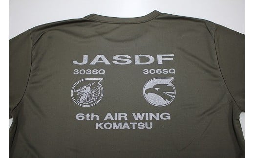 小松基地オリジナル ドライTシャツ 航空自衛隊グッズ OD（LLサイズ）｜石川県 小松市 ウイング