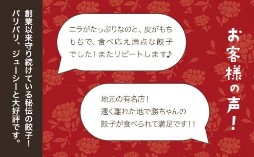 餃子菜館 勝ちゃん 餃子 8人前 名店の味 冷凍餃子｜石川県 小松市 有限会社餃子菜館勝ちゃん