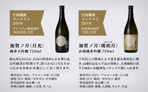 日本酒 【酔いを楽しむ】加賀ノ月　月暦セット（720ml×6本） 5種類