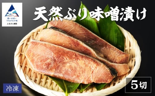 天然ブリ味噌漬け 5切れ 冷凍便｜鰤 ぶり 小松市 石川県 【株式会社竹本商店】