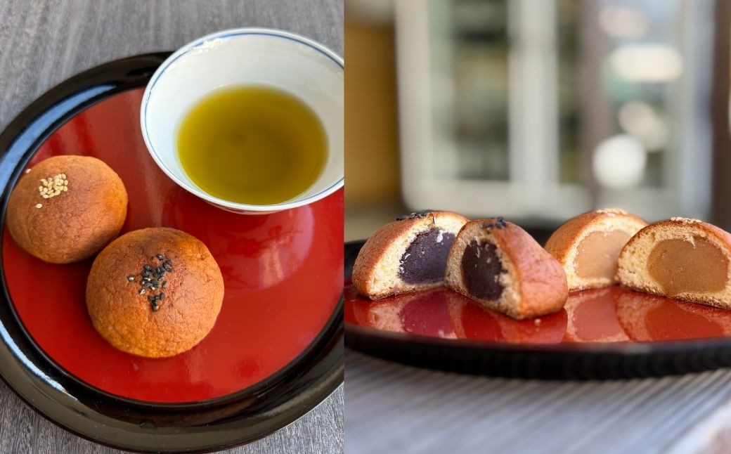 あわづ温泉 あんぱん饅頭（ 白餡8個＋黒餡7個 計15個入り）｜温泉饅頭 スイーツ まんじゅう 和菓子【有限会社根上酒販】