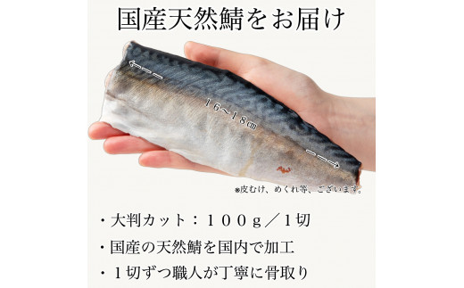 魚 国産鯖の切り身(甘塩)　10切 冷凍 （一切れ約100ｇ）