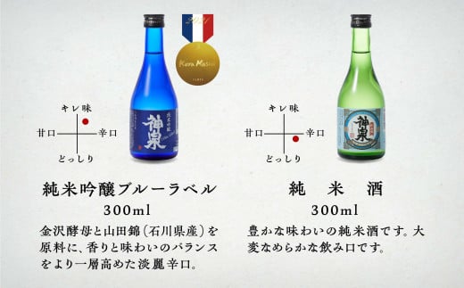 日本酒 神泉　ほろ酔いセット３００ｍｌ　６本セット （６種類）大吟醸 純米酒