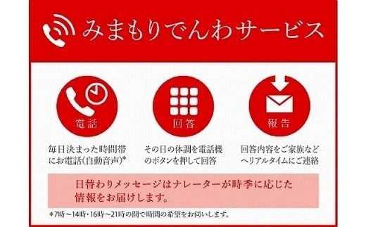 郵便局のみまもりサービス「みまもりでんわサービス」（固定電話、6カ月間）