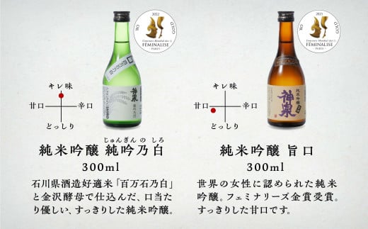 日本酒 神泉　ほろ酔いセット３００ｍｌ　６本セット （６種類）大吟醸 純米酒