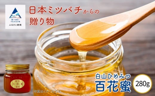 【石川県小松市産】純粋日本はちみつ 白山ひめみつ 280g ｜ 石川県 小松市 【白山ひめみつ園】