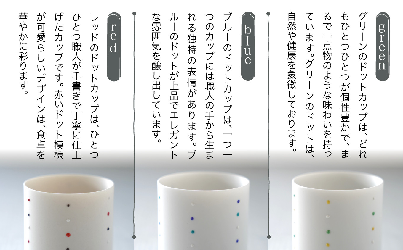 Dot cupïŒgreen(çœè²çå°/ã°ãªãŒã³ç³»ããã) ä¹è°·çŒ ã«ãã æé ã