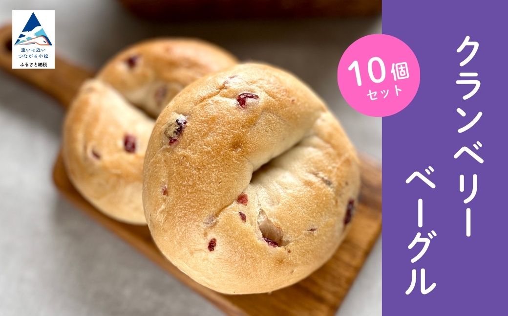 クランベリーベーグル10個セット 【Bikke】 パン 冷凍 石川県 小松市