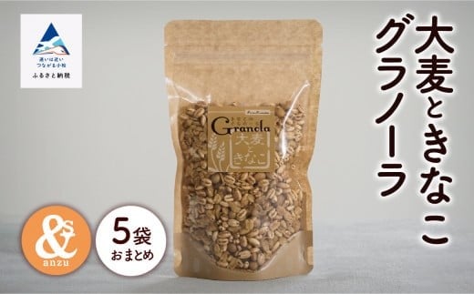 シリアル 朝食 小松産 大麦ときなこグラノーラ 5袋おまとめ | 石川県 小松市 【一般社団法人あんずの木】