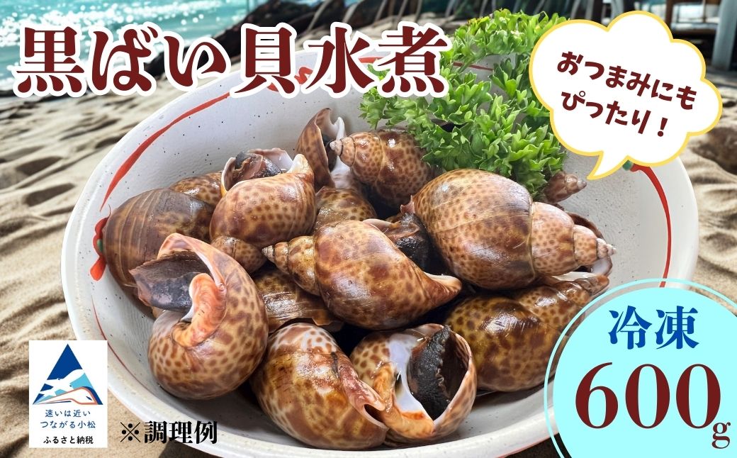 【季節限定】【600g】黒ばい貝水煮（冷凍）200g×3袋