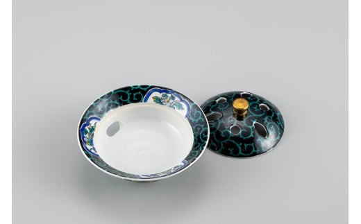 九谷焼製香炉 陽タイプ 碧【060024】