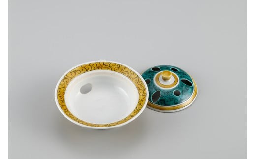 九谷焼製香炉 陽タイプ 蔓【060026】