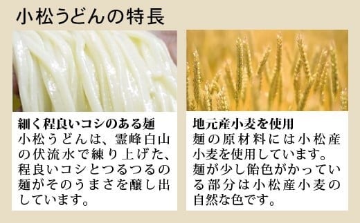 小松うどん 生麺 温用だし付 8人前｜石川県 小松市