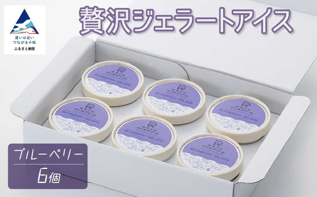 贅沢ジェラートアイス ブルーベリー 6個セット