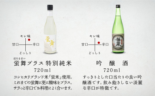 神泉　定番酒セット７２０ｍｌ　６本セット 日本酒 地酒 詰め合わせ