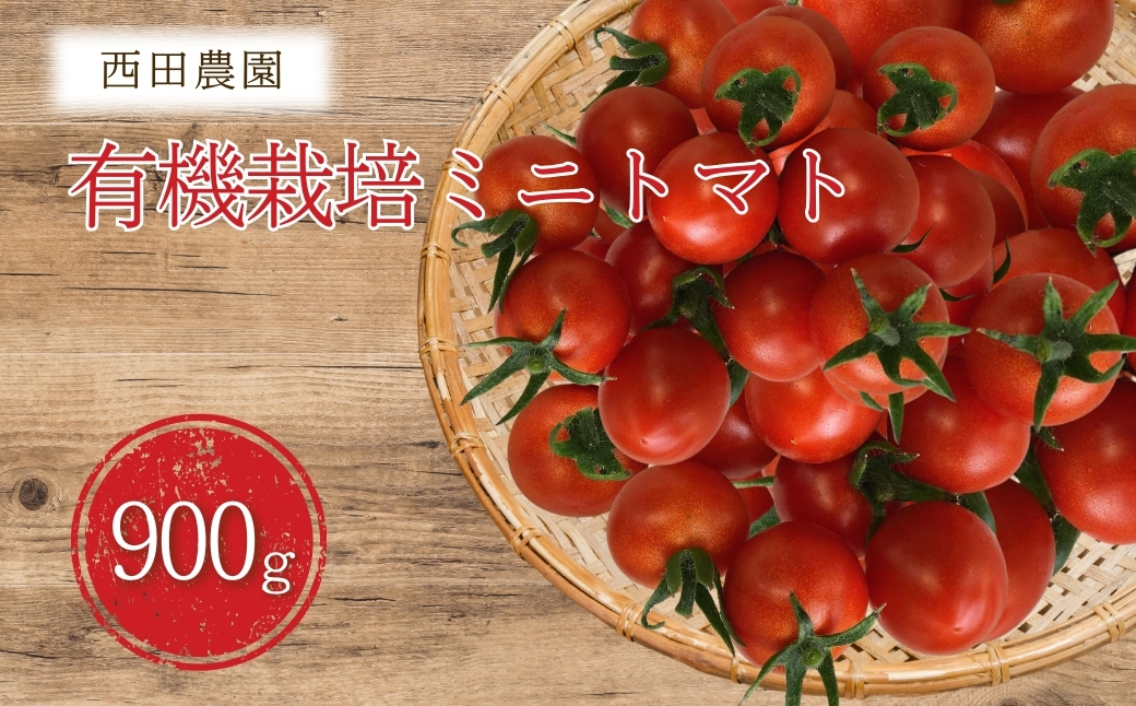 【先行予約】有機栽培ミニトマト 900g (225g×4パック) オーガニック プチトマト | 石川県 小松市 西田農園
