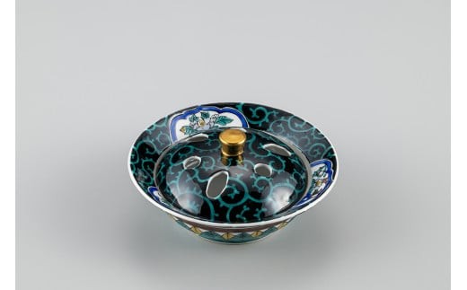 九谷焼製香炉 陽タイプ 碧【060024】