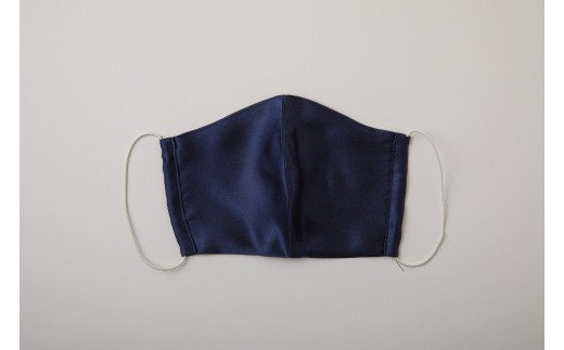 【大正2年創業の絹織物メーカーがつくるマスク】SILK MASK 007015　Navy/ネイビー　1枚