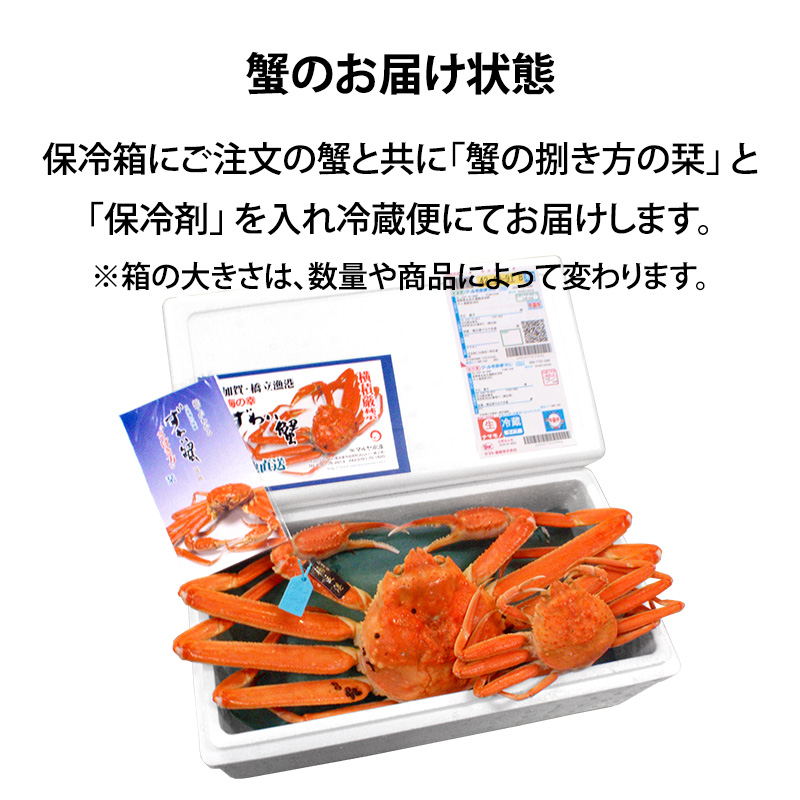 産地直送  加能かに 中サイズ 2匹＋香箱かに 3匹 詰合せ 1～2人前 食べ比べセット ズワイガニ ずわいがに 産地証明 先行予約 予約 ボイル 茹で 蟹 かに 復興 震災 コロナ 能登半島地震復興支援 北陸新幹線 F6P-0911