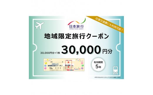 日本旅行 地域限定旅行クーポン 30,000円分 旅行 クーポン 利用券 チケット 旅行クーポン 宿泊 宿 旅館 ホテル レジャー 体験 交通 観光 トラベル 加賀市 復興 震災 コロナ 能登半島地震復興支援 北陸新幹線 F6P-1019