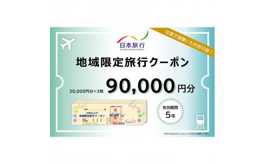 【加賀市】日本旅行　地域限定旅行クーポン（90,000円分） F6P-1021