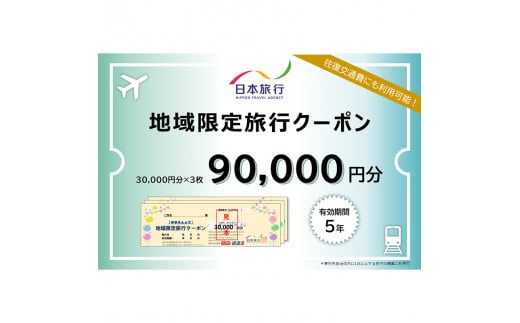 日本旅行 地域限定旅行クーポン 90,000円分 旅行 クーポン 利用券 チケット 旅行クーポン 宿泊 宿 旅館 ホテル レジャー 体験 交通 観光 トラベル 加賀市 復興 震災 コロナ 能登半島地震復興支援 北陸新幹線 F6P-1021