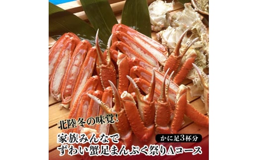 北陸冬の味覚 ずわい蟹まんぷく祭りAコース かに3杯分 冷凍 ズワイガニ ずわい蟹 ずわいがに 蟹 かに カニ 鍋 BBQ バーベキュー グルメ 海産物 海の幸 食品 復興 震災 コロナ 能登半島地震復興支援 北陸新幹線 F6P-1564