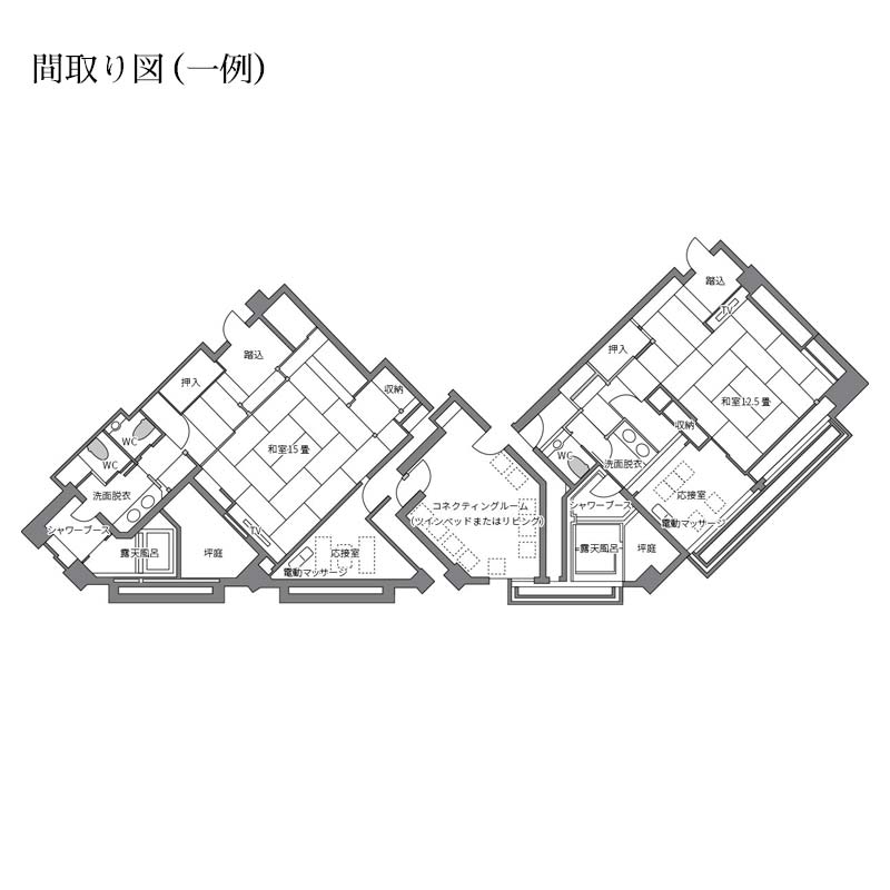 【瑠璃光】露天風呂付スイート客室「星の棟」和室（1泊２食付ペア宿泊券・平日限定） F6P-0573