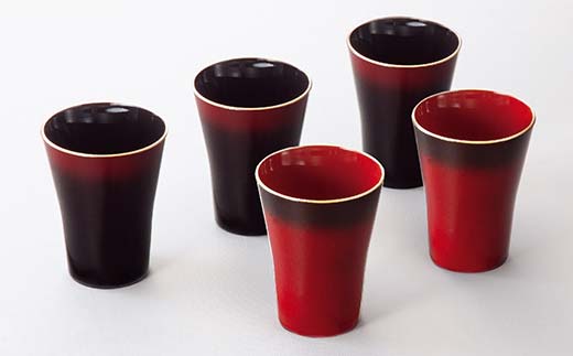 山中塗 フリーカップ揃 日本製 伝統工芸 山中塗 工芸品 F6P-2224
