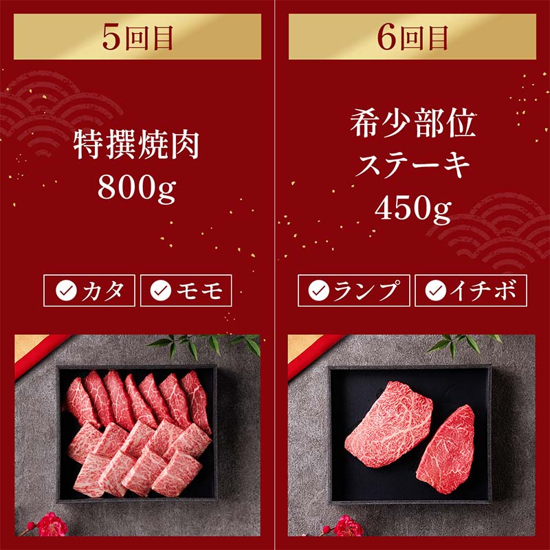 【和牛セレブ】能登牛 定期便「ビジネスクラス」全6回 【2026年1月以降発送】牛肉 最高級 定期便 黒毛和牛 能登牛 和牛セレブ F6P-2161