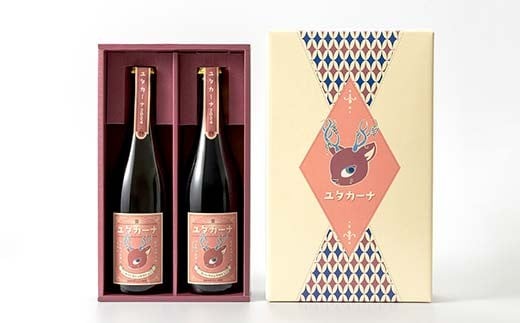 【ギフトBOX】飲みやすいロゼスパークリングワイン ユタカーナ（750ml）2本 専用ギフトボックス ぶどう ブドウ 葡萄 お酒 アルコール飲料 プレゼント ピノ・ノワール ソーヴィニヨン・ブラン ロゼ F6P-3165