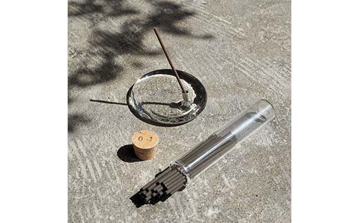 月月 植物△線香 ＆ ガラスのお香立てセット No.04 MORNING 線香 お香 お香置き お香立て 雑貨 日用品 F6P-3179