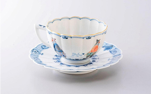 加賀九谷焼〈山本長左〉カップソーサー　異邦人【高島屋選定品】[60C0644] F6P-3202