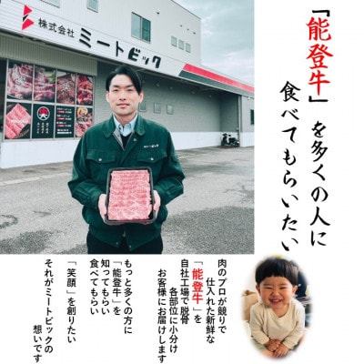 能登牛ロース　(しゃぶしゃぶ/すき焼き)　500g×1パック【配送不可地域：離島】【1483356】