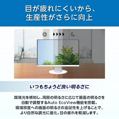 【国内生産】EIZO 23.8型フルHD液晶モニター FlexScan EV2460 ホワイト【1349218】