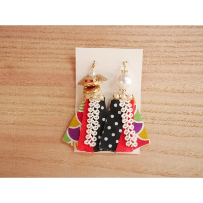 加賀獅子耳飾り　椿(ピアス)【1236994】