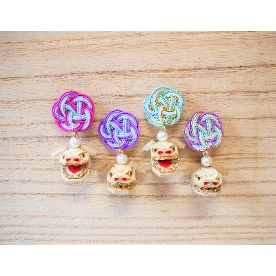 加賀獅子ピンバッジ×水引【1236325】